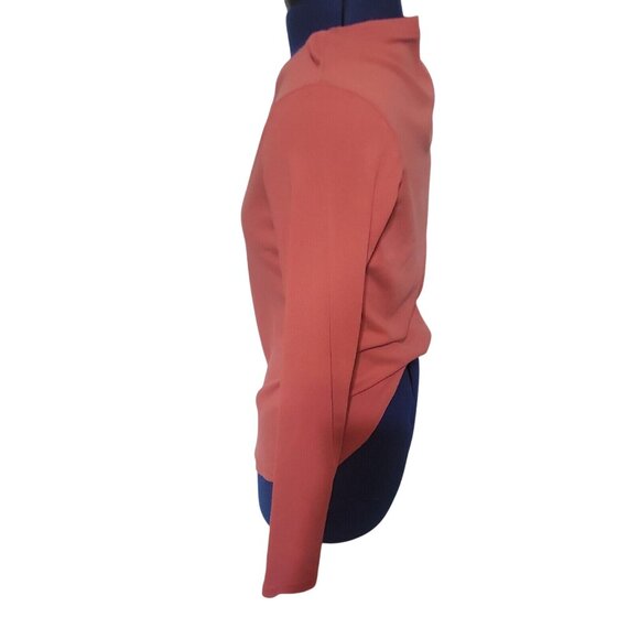 Eddie Bauer Womens V-Neck Long Sleeve Rust Top M 100% Cotton Made In Peru - Picture 3 of 6